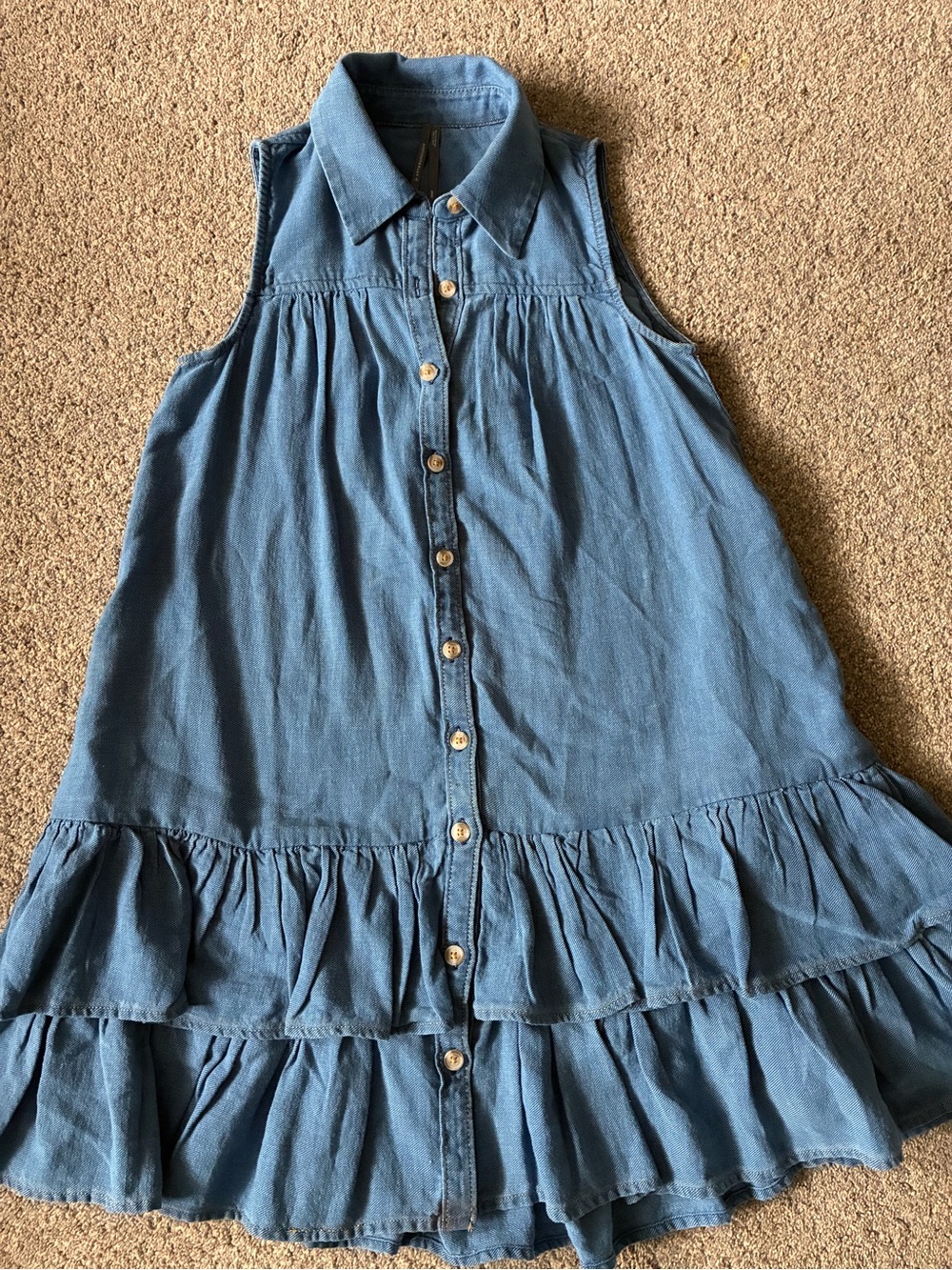 Pilcro Flounce Mini Shirt Dress (XXS)